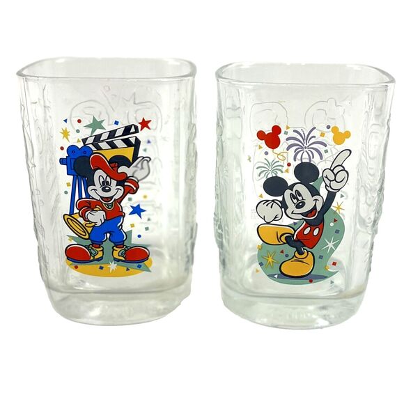 VTG McDonalds Mickey Mouse glasses Walt Disney World Millenium Celebration 2000 - Picture 2 of 12